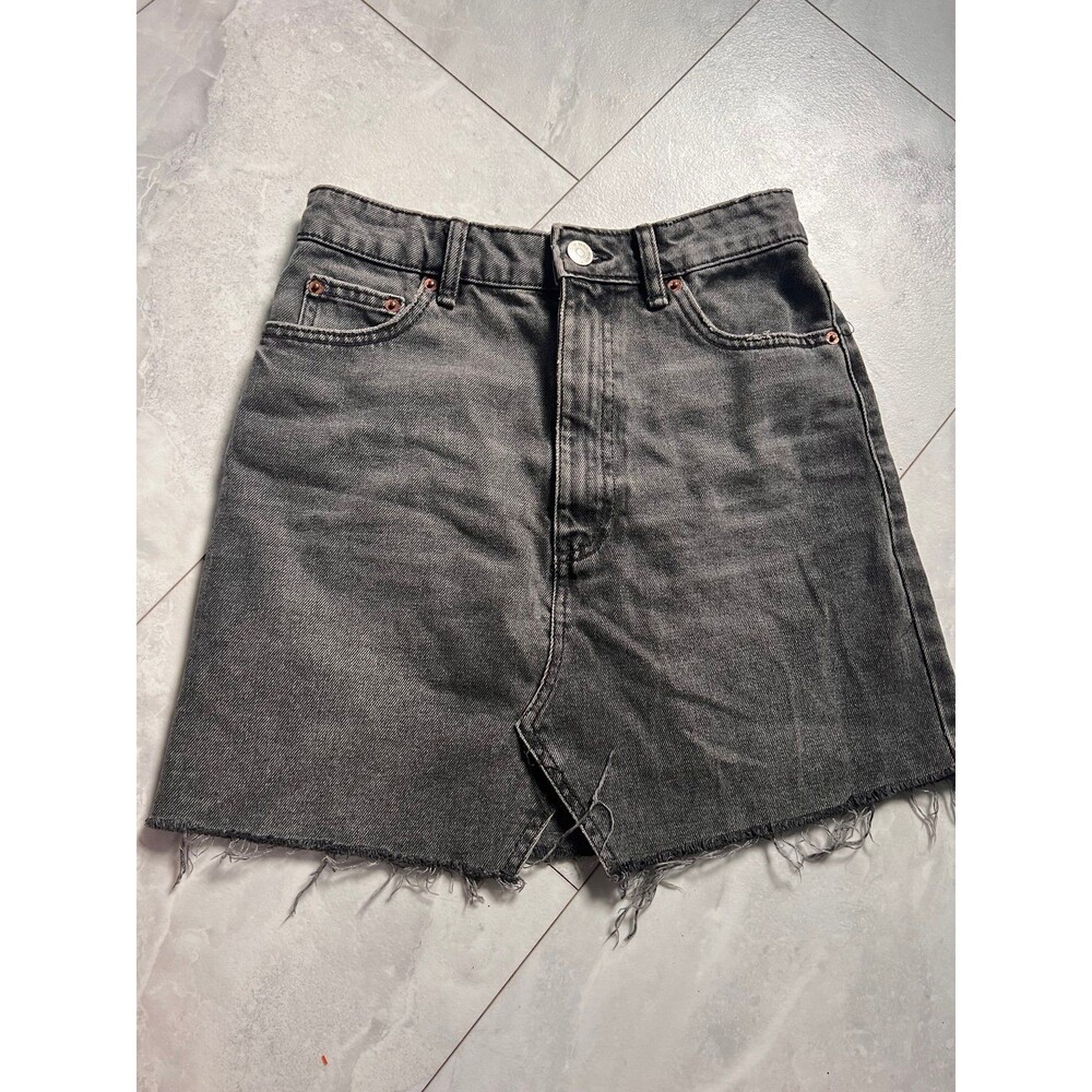 Zara denim gray black skirt size small